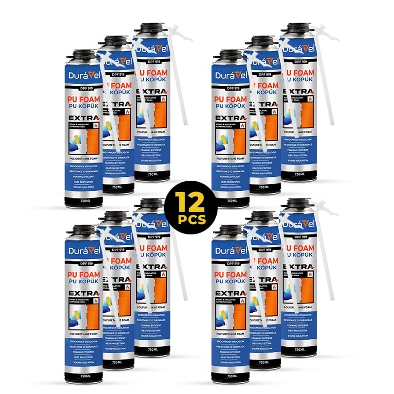 Duravel PU Foam Sealant, Extra Strength Polyurethane Foam, Professional Grade, 750ml (12 Pack) - Image 2